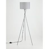 (R9G) Lighting. 2 X Floor Tripod Lamp Grey (May Contain Undelivered / Wrong Item Return Sticker)