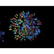 (R10E) Lighting. 4 X 250 Solar String Lights (1 X Multi Coloured & 3 X White LED) New