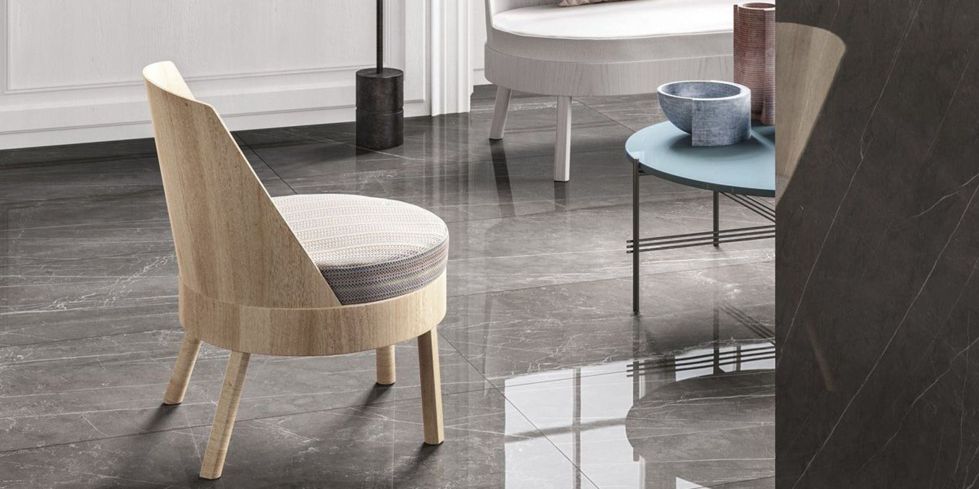 Pietra Gray - Italian Porcelain Tiles - 60 x 120 cm - Polished