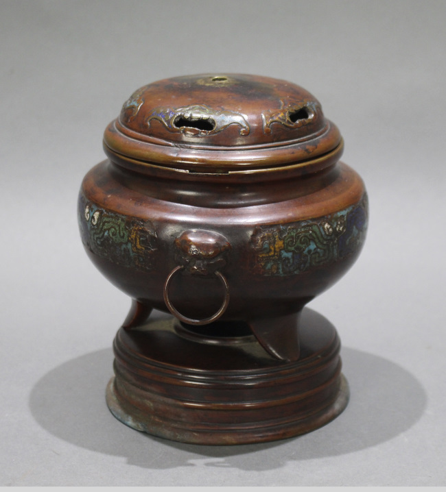 Antique Chinese Bronze Incense Burner - Image 2 of 5