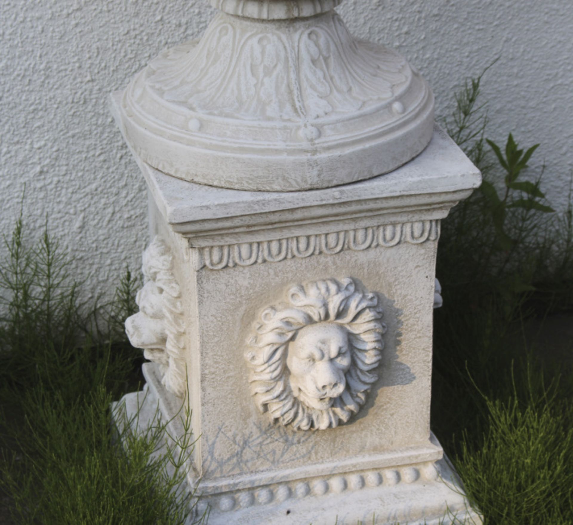 Pair of Heavy Composite Stone Classical Style Garden Urns - Image 5 of 7