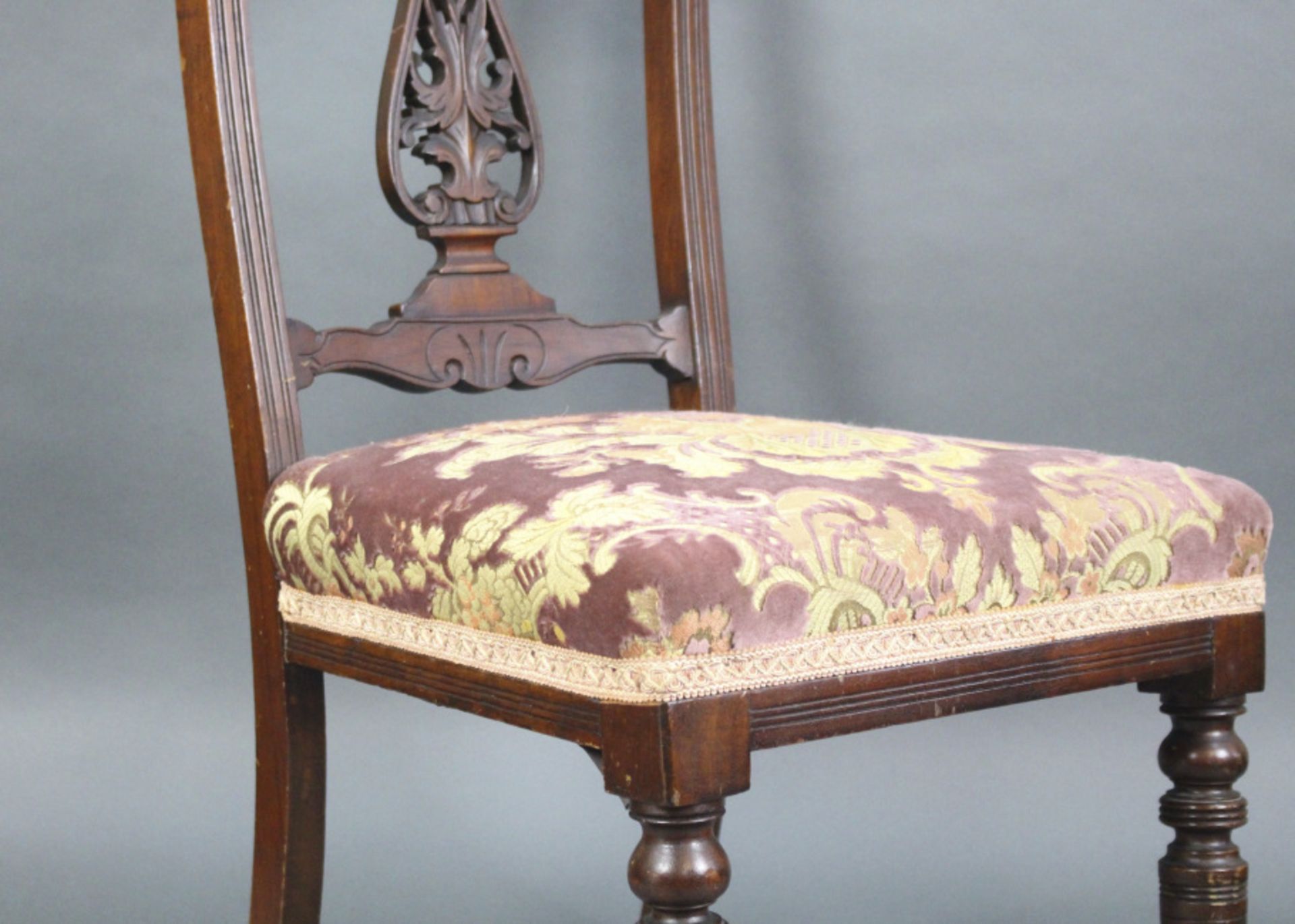 Edwardian Mahogany Nursing Chair with Upholstered Seat - Image 6 of 7