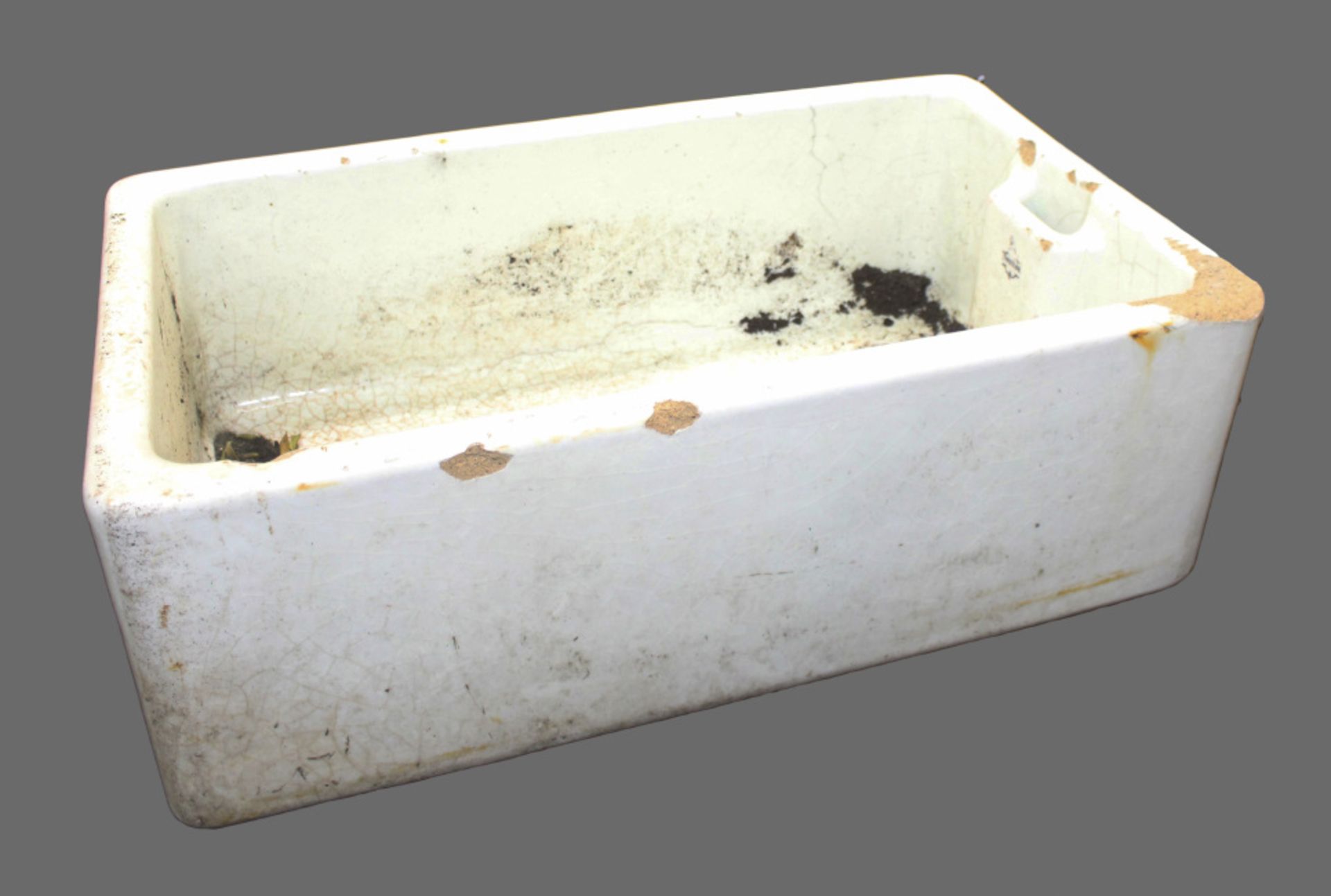 Victorian Belfast Enamel Sink Planter