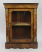 Victorian Walnut Glazed Pier Side Cabinet