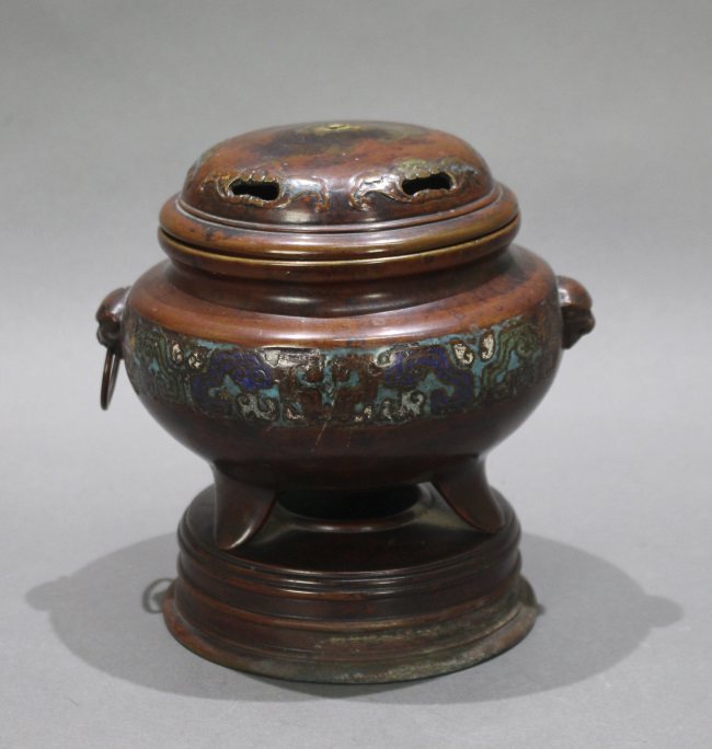 Antique Chinese Bronze Incense Burner - Image 3 of 5