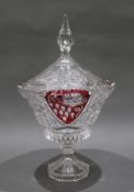 Italian Crystal Lidded Centrepiece Bowl