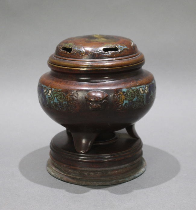 Antique Chinese Bronze Incense Burner - Image 4 of 5