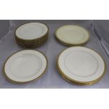 Collection of Early 20th c. Royal Worcester White & Gold Plates