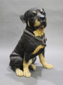 Hand Crafted & Painted Resin Rocky-Rotweiler