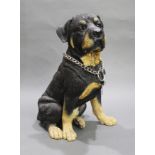Hand Crafted & Painted Resin Rocky-Rotweiler