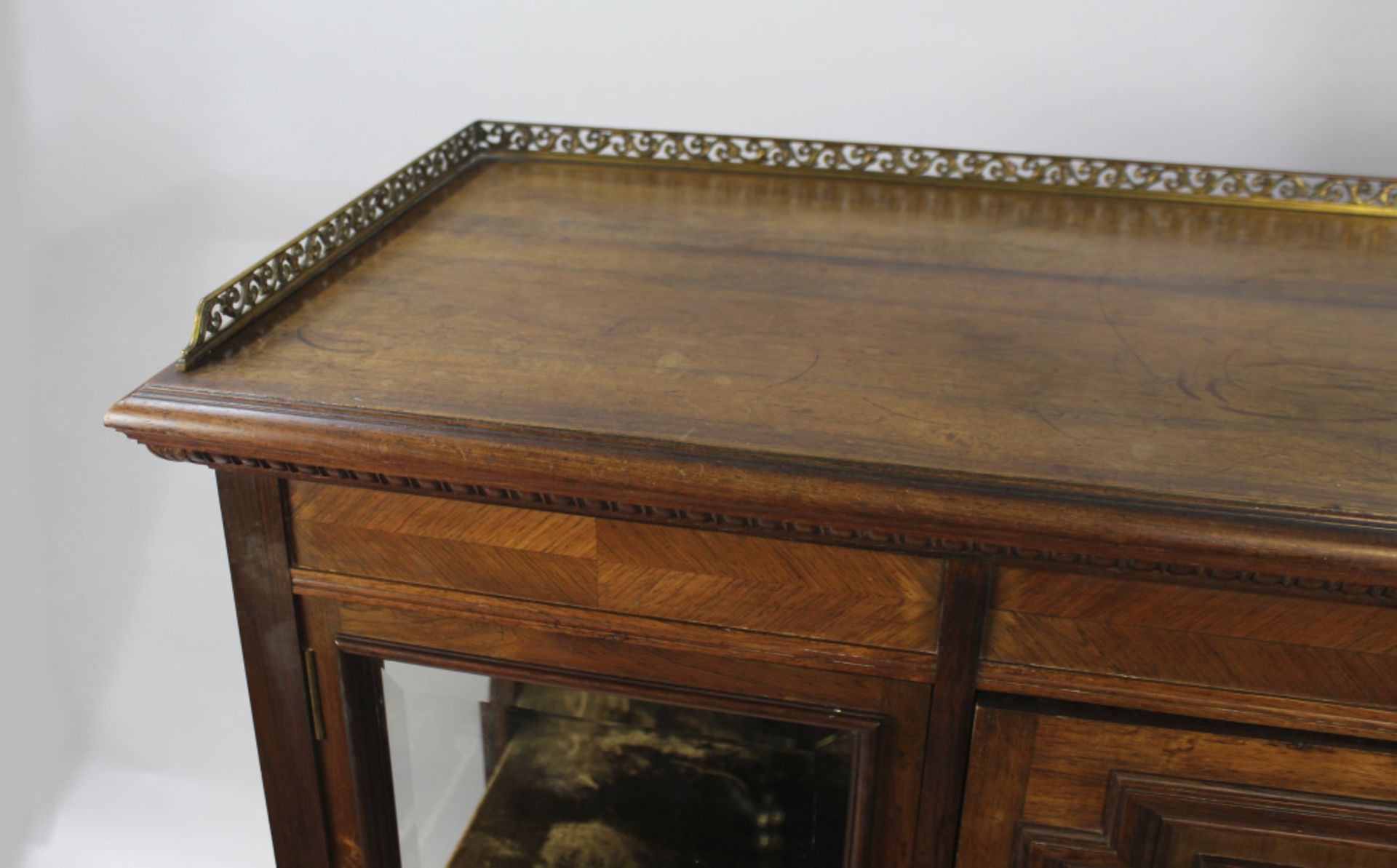 Late Victorian Inlaid Rosewood Display Cabinet - Image 3 of 8