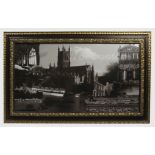 City of Worcester Montage Set in Gilt Frame