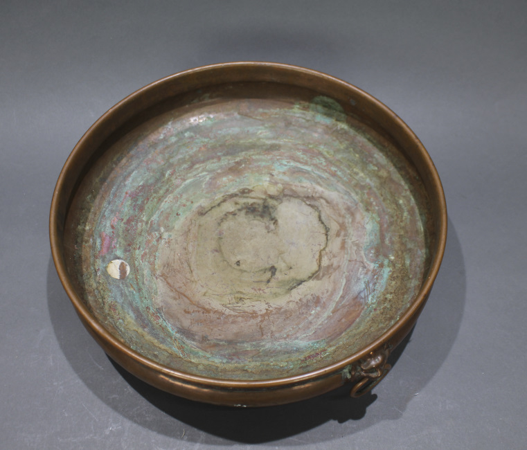 Shallow Copper Footed Bowl - Image 2 of 3