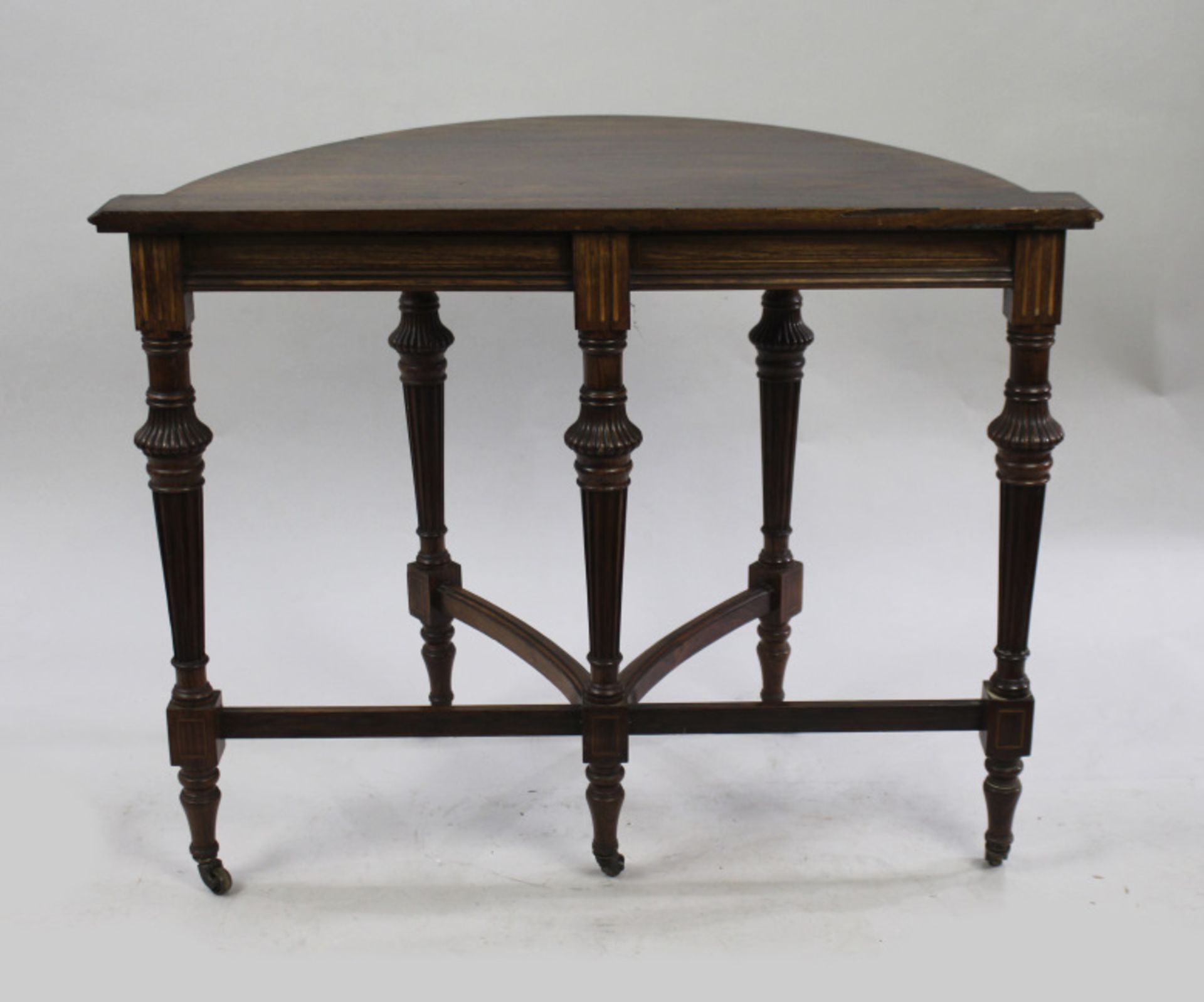 Late Victorian Rosewood Inlaid Side Table - Image 6 of 6