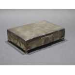 English Aristocrat Silver Plated Footed Cigarette Box