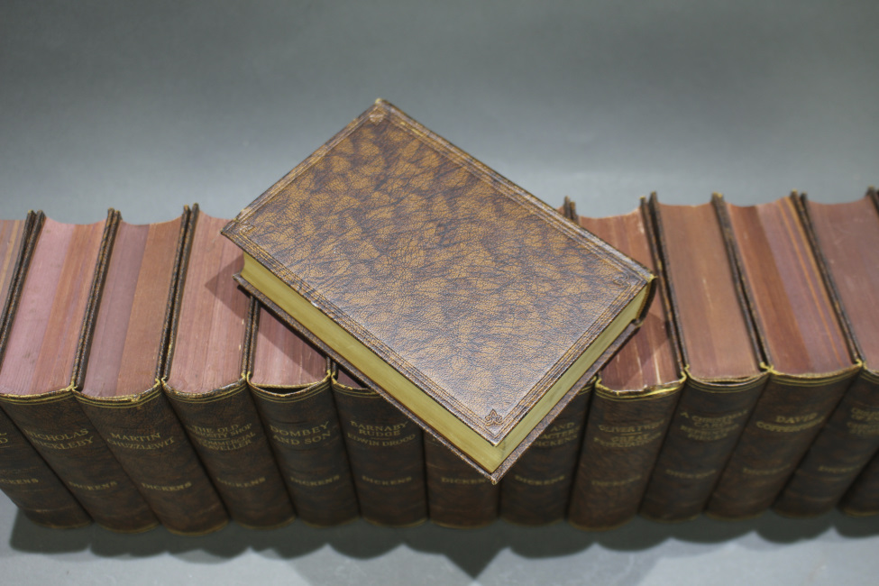 Collection of 15 Leather Bound Charles Dickens Books - Image 4 of 4