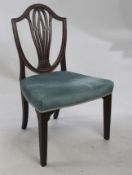 English Mahogany Hepplewhite Shield Back Chair c.1790