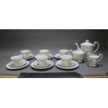 Japanese 6 Place Geisha Eggshell China Tea Service