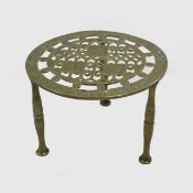 Antique Brass Circular Trivet