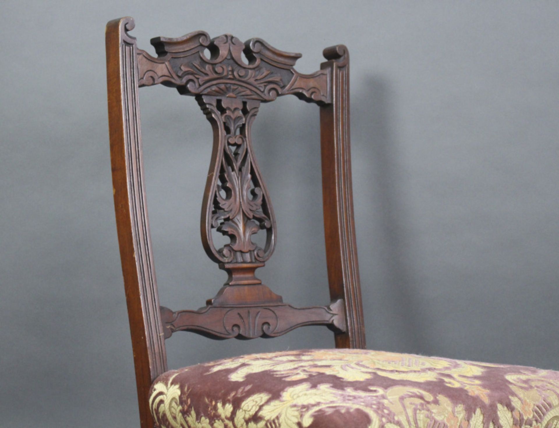 Edwardian Mahogany Nursing Chair with Upholstered Seat - Image 4 of 7