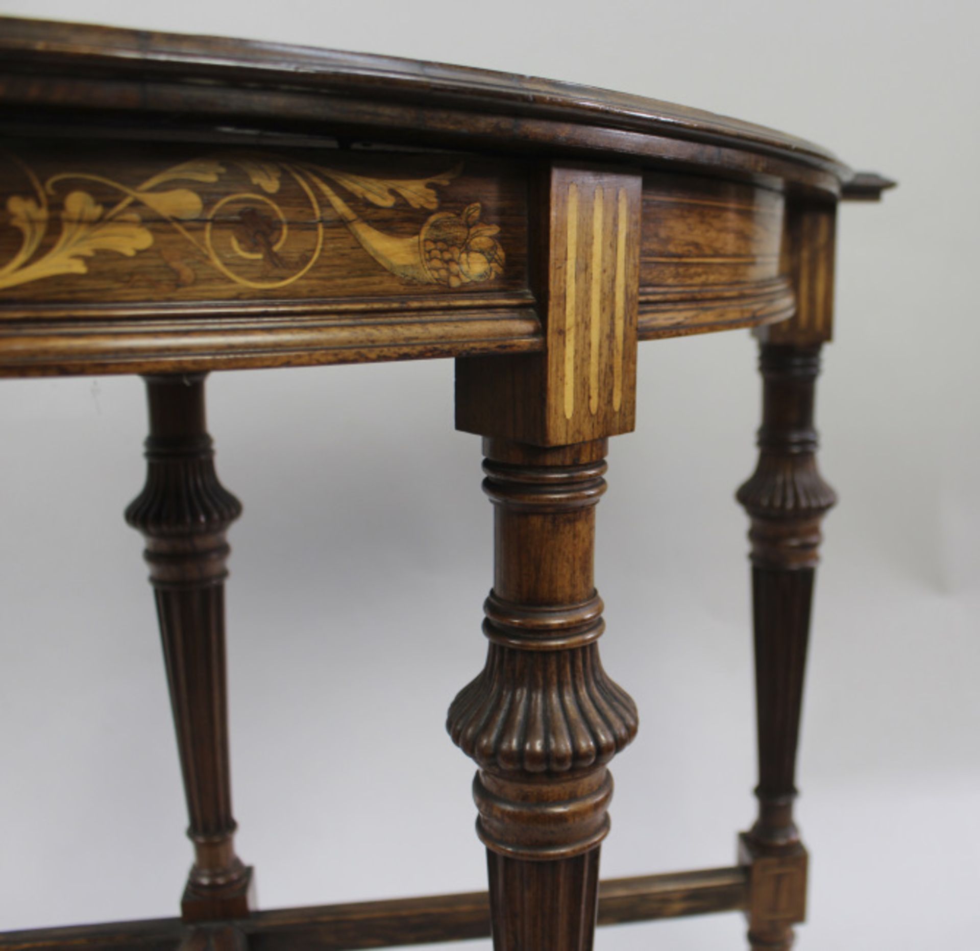 Late Victorian Rosewood Inlaid Side Table - Image 4 of 6