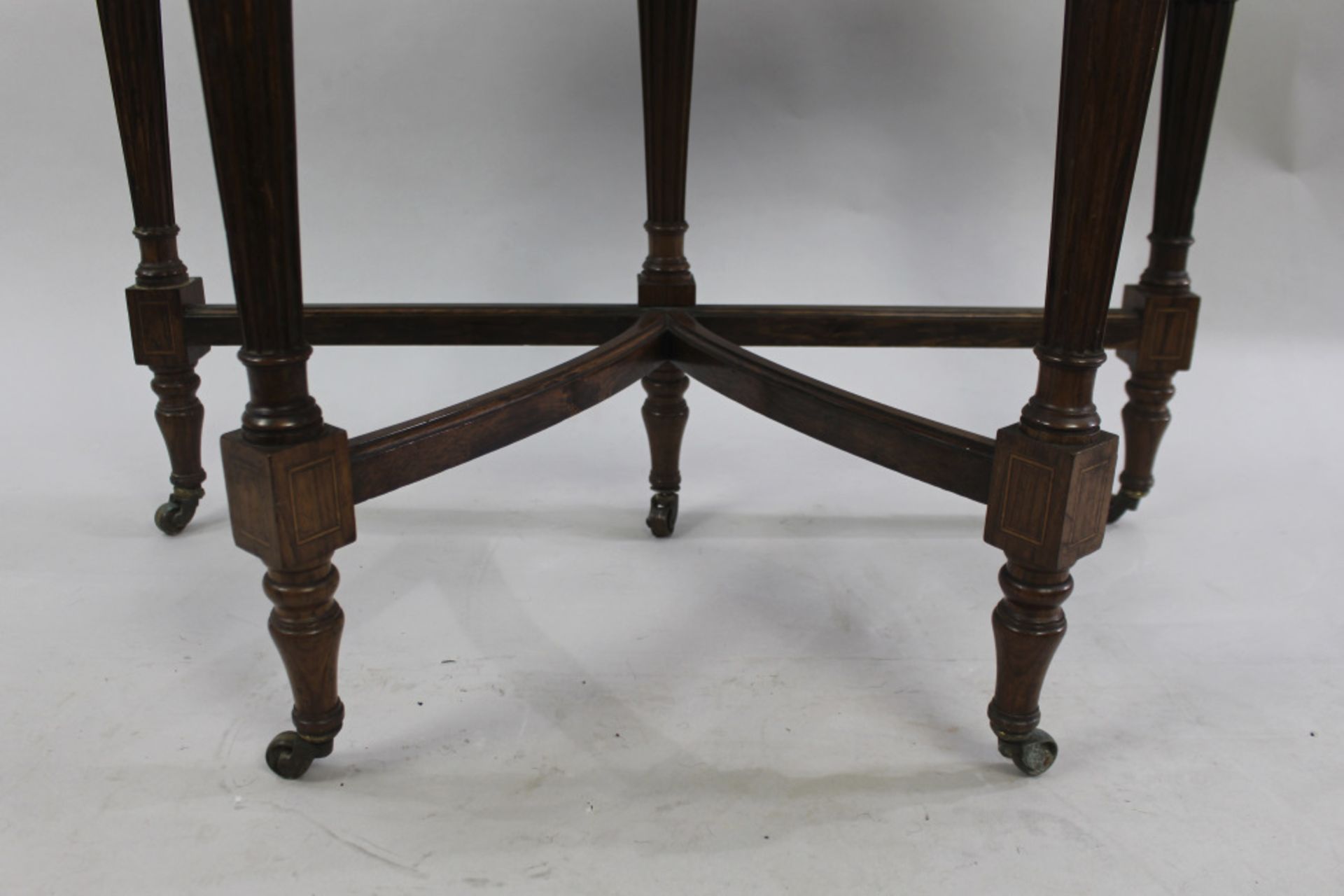 Late Victorian Rosewood Inlaid Side Table - Image 5 of 6