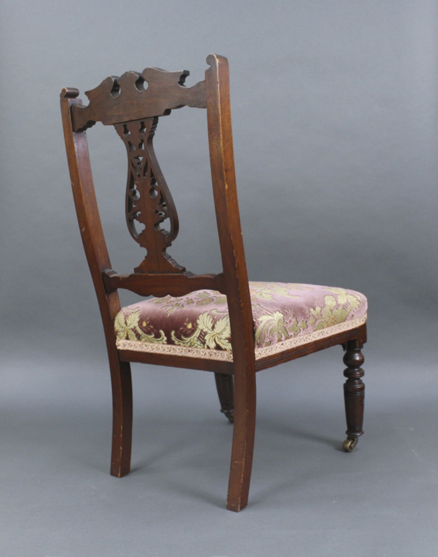 Edwardian Mahogany Nursing Chair with Upholstered Seat - Image 3 of 7