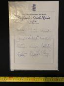 England v South Africa Test Match Edgbaston Signed