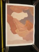 Andrea Mongenie Signed Dark Red Rock Limited Edition Print
