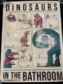 Dinosaurs In The Bathroom Print A2