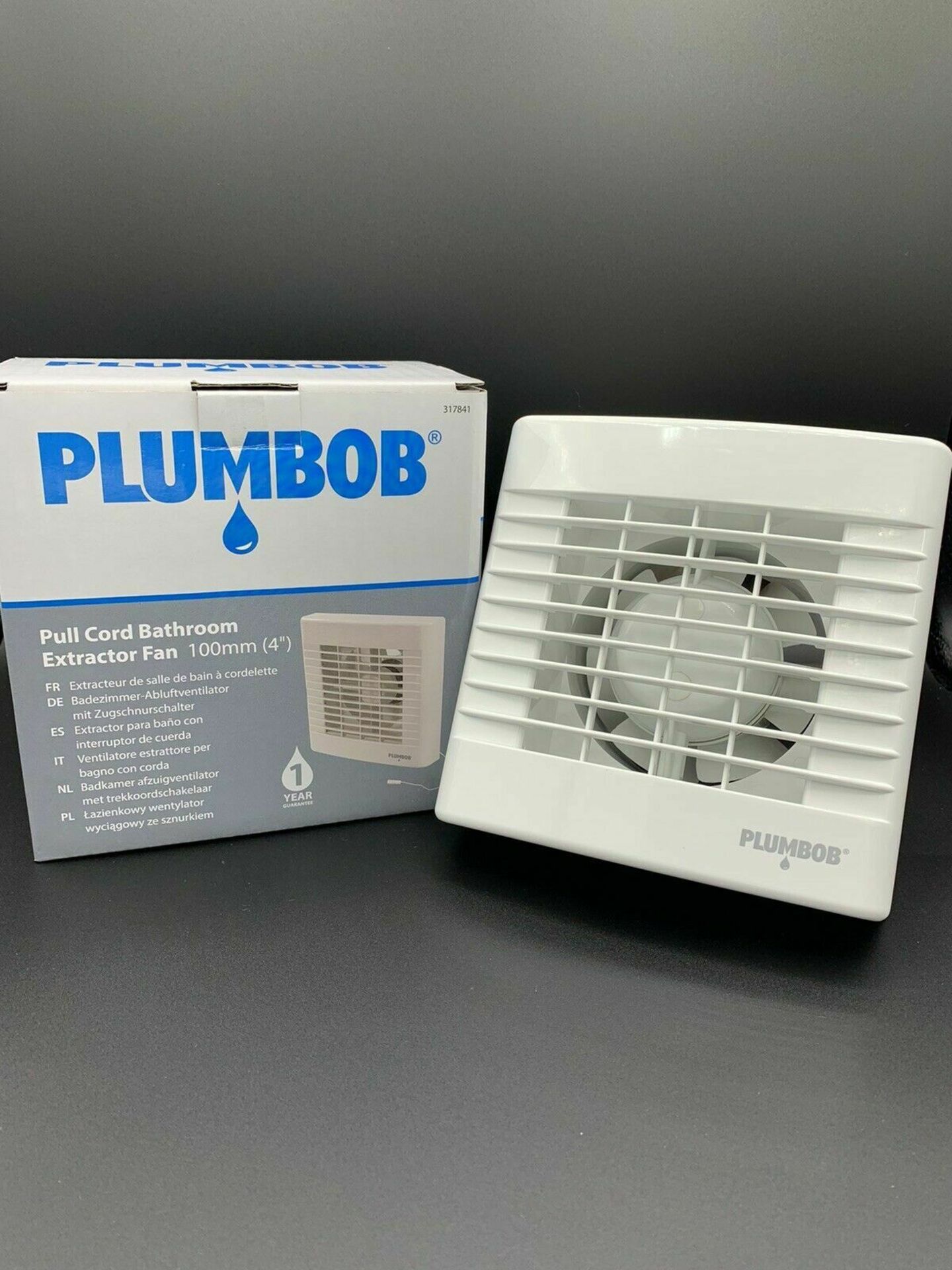 Brand New Plumbob Pull Cord Bathroom Extractor Fans 100 mm (4"") - Image 2 of 2