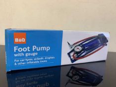 6 x Brand New Foot Pump With Gauge