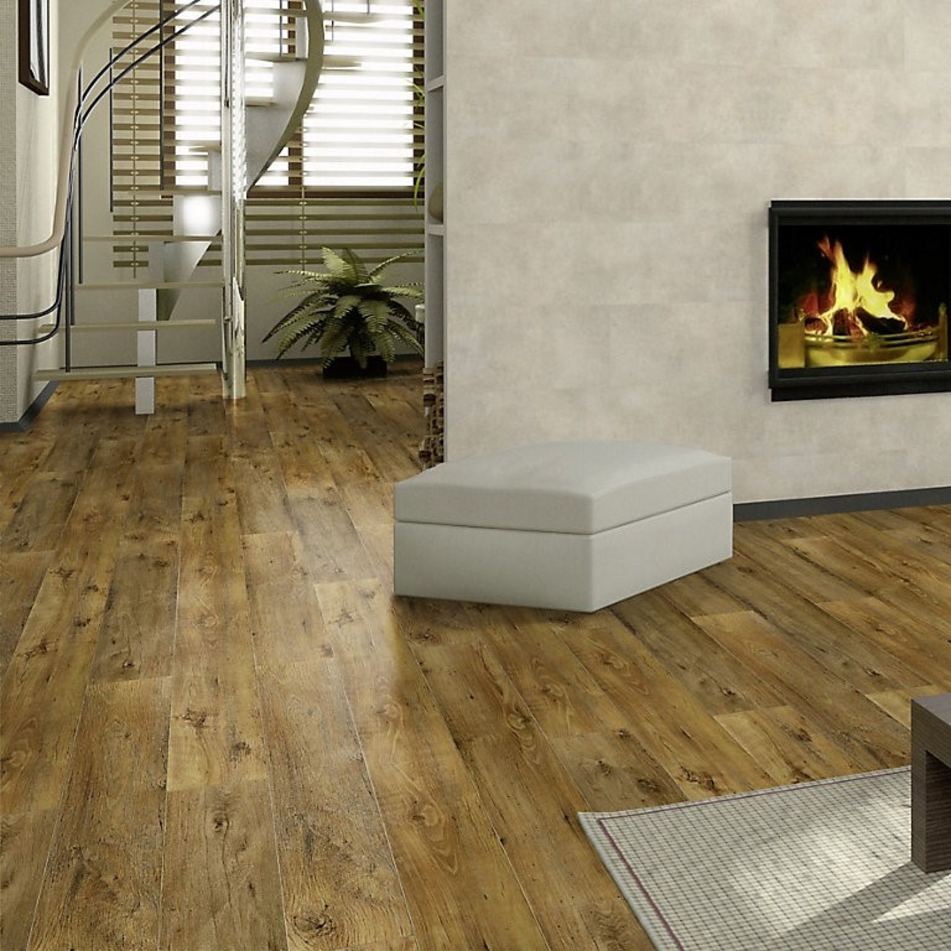 New 18.5m2 Arpeggio Tuscany Olive 2 Strip Effect Laminate Flooring. Drop Lick Fitting, 4 Sided ...
