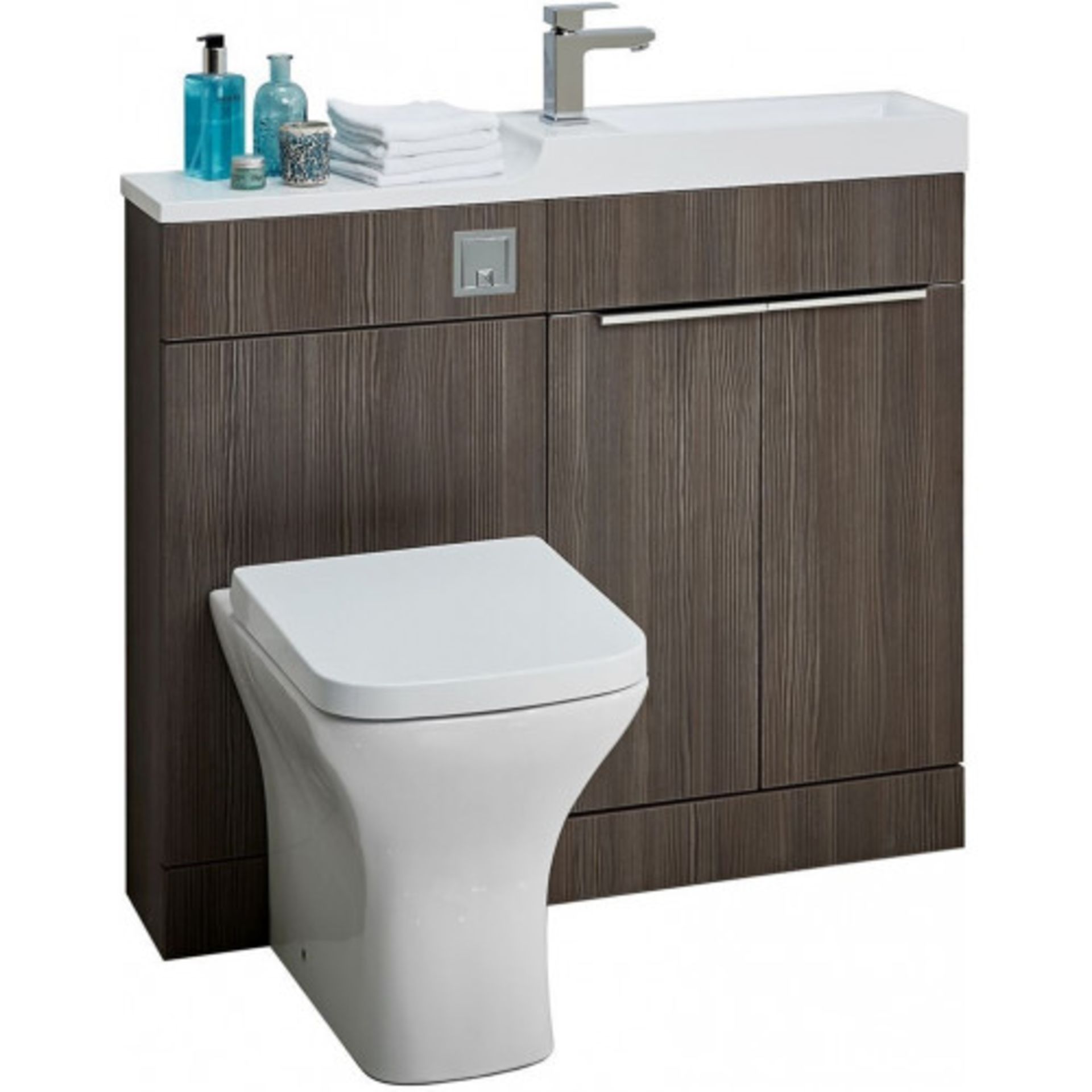 New (A4) Corel 1000 Furniture Pack Avola Grey. RRP £846.99. Full Set To Include Basin Unit, To... - Image 2 of 3