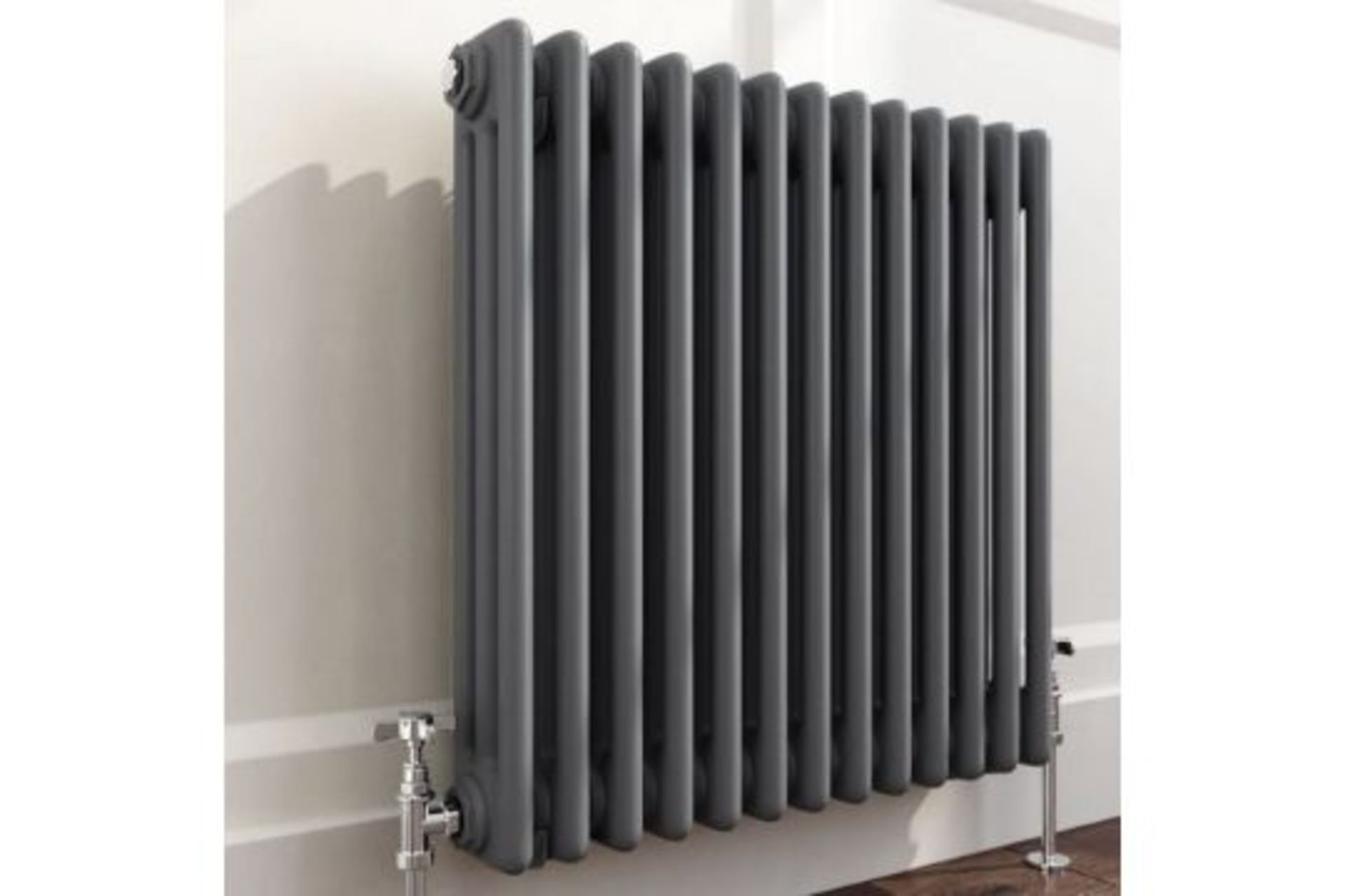 New & Boxed 600x600mm Anthracite Double Panel Horizontal Colosseum Traditional Radiator. RRP ?... - Image 2 of 3