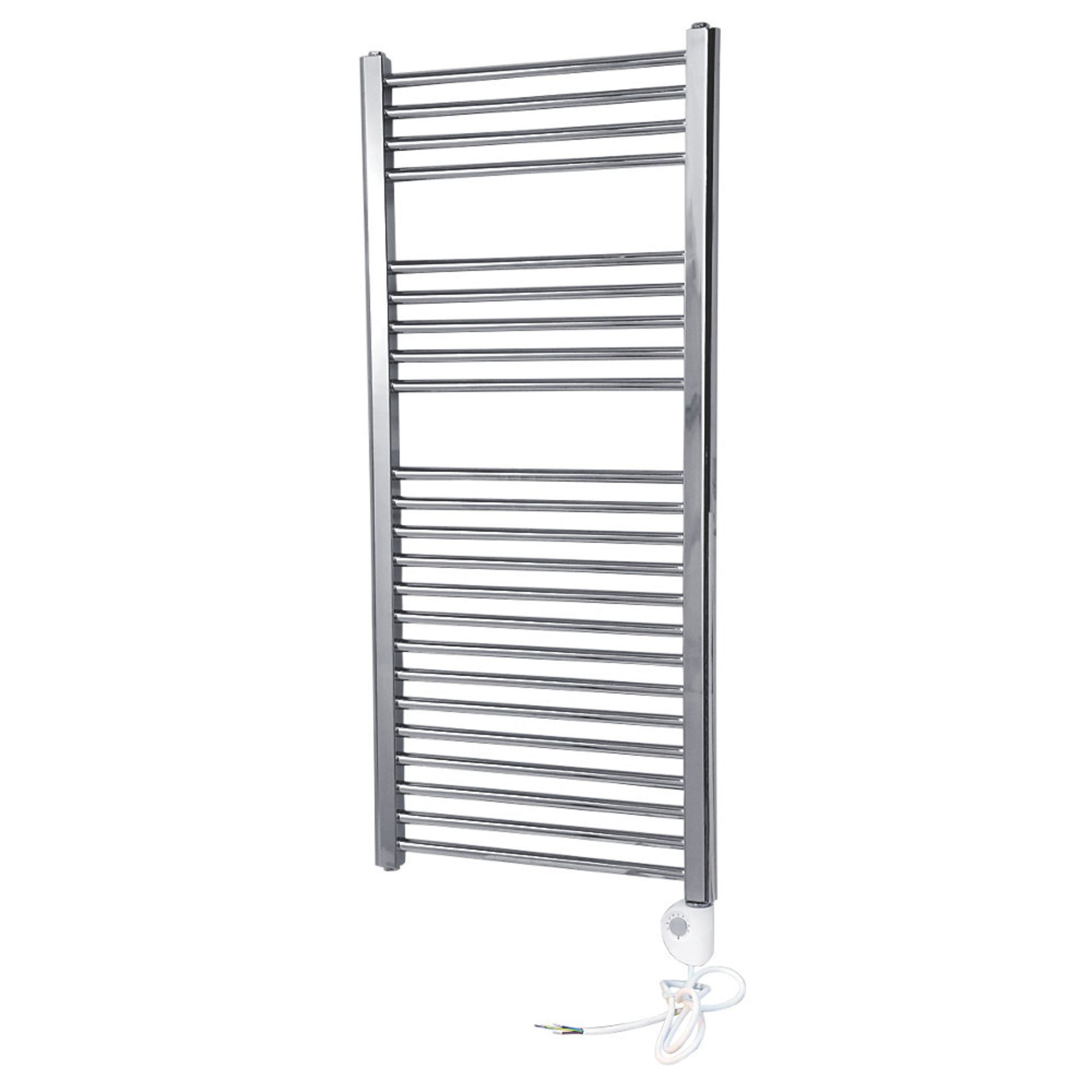 New (D293) 1100x500mm Flomasta Flat Thermostatic Towel Radiator 1100 x 500mm. Electrical Insta...