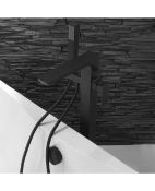 New (A9) Matte Black Square Freestanding Bath Shower Mixer Tap. Combi-Boilers High Pressure Sy...