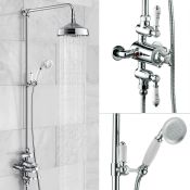 New (A161) Edwardian Dual Traditional Thermostatic Shower Mixer + Rigid Riser + Diverter. This ...