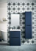 New (A70) The Scudo Bella 1500 Tall Cabinet Ð Indigo Blue. RRP £361.99. The Scudo Bathrooms ...