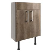 New (Z180) Alba 600mm Base Unit Nebraska Oak. RRP £150.00. Bathroom Furniture Provides All The...