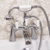 New (A171) Synergy Henbury Kb Bath Shower Mixer Tap With Shower Kit Deck Mounted - Chrome Soft...