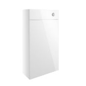 New (Y64) Alba Gloss White Slim WC Unit 500mm. RRP £270.00. The High Gloss White Finish Of Thi...