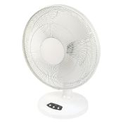 New (A157) 40cm 16" Desk Fan 220-240V. Desk Fan With Timer Function. Steel, Abs And Pvc Constr...