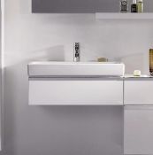 NEW (RC25) Keramag 590mm Alpine High Gloss iCon Drawer Front Vanity Unit. RRP £812.99.Comes c...