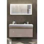 New & Boxed Keramag Citterio 1184mm Natural Beige/Oak Vanity Unit. Rrp £1,495.99. 835120+E5454...