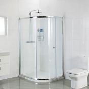 NEW (H55) 1200x800mm Offset 1 door Quadrant Enclosure.RRP £549.99.The 1200x800mm Offset Quadra...