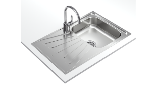 New (Y162) Teka Inset Reversible Sink With Matt Finish In 45 cm. Starbright Series Stainless S...