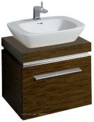 NEW (KN26) Keramag Geberit 600mm Silk Walnut Vanity unit.RRP £818.99.Comes complete with basin...