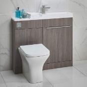 NEW (C142) Lanza 550mm Vanity Unit Grey Anthracite. RRP £430.00. Comes complete with basin. La...