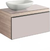 New Citterio Keramag Glass Shelf Vanity Unit 835290 Citterio Taupe. Rrp £227.99. 884x543x504mm...